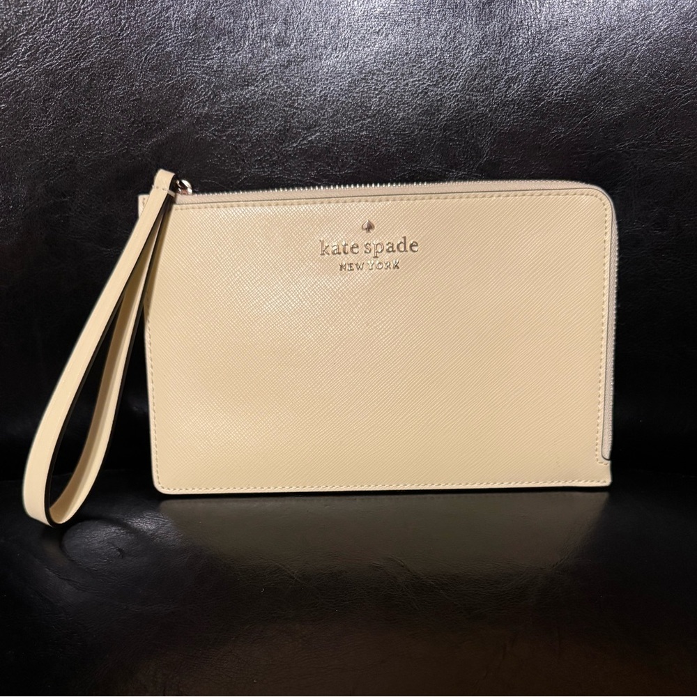 kate spade Cream Wristlet Clutch